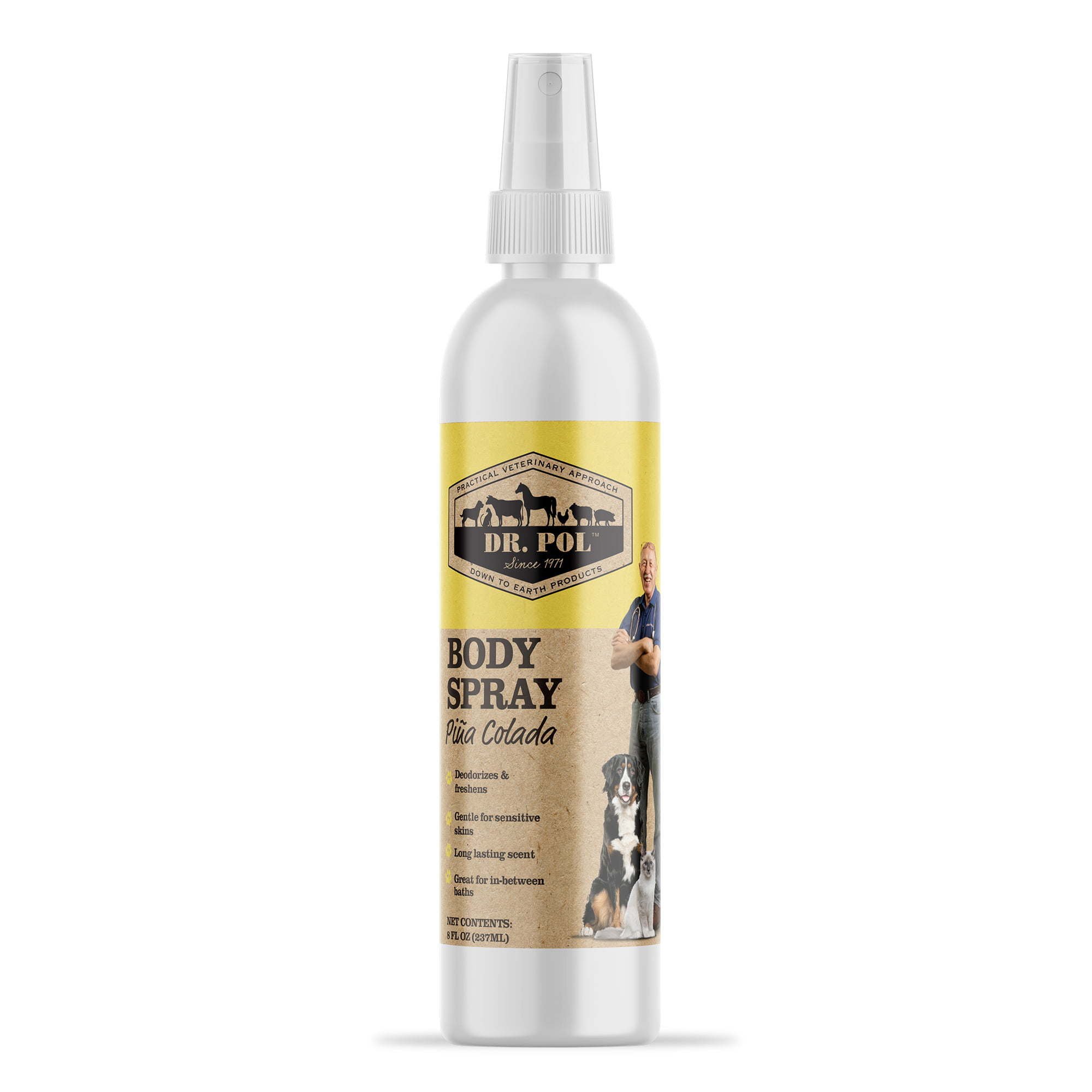 Dr. Pol Cat and Dog Deodorant Spray, Pina Colada Fragrance 8 oz Dr. Pol Cat and Dog Deodorant Spray, Pina Colada Fragrance 8 oz