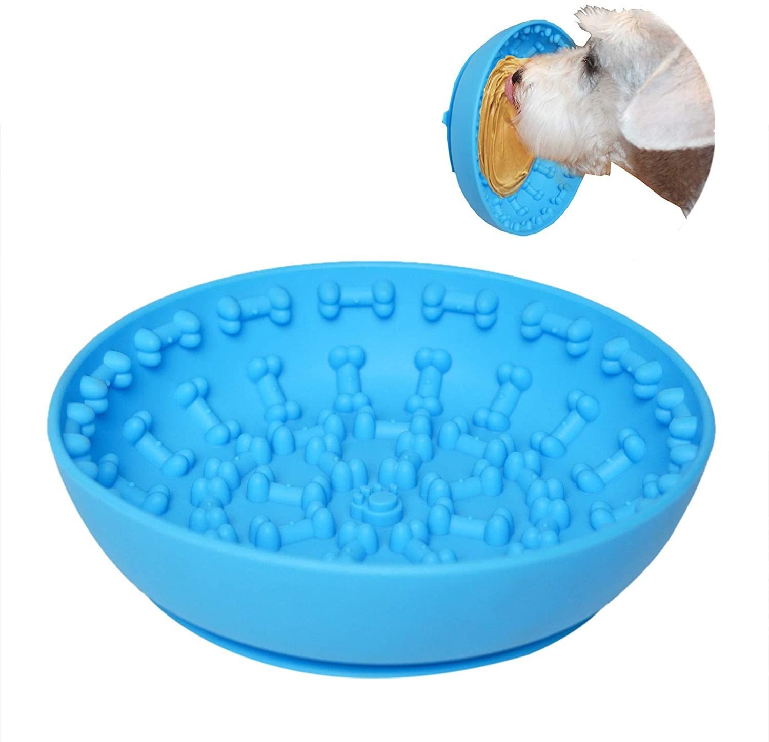 Pet Dog Slow Bowl Feeder Bowls with Suction Cup, Interactive for Boredom Anxiety Reduction, Distractor Toy Pet Dog Slow Bowl Feeder Bowls with Suction Cup, Interactive for Boredom Anxiety Reduction, Distractor Toy